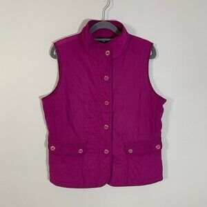 Talbots‎ sleeveless mock turtleneck button front medium weight vest